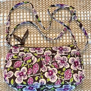 Vera Bradley PLUM PETALS discontinued pattern Floral Crossbody Bag